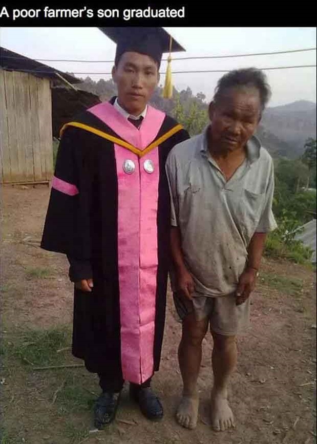 poor farmer's son graduated - A poor farmer's son graduated