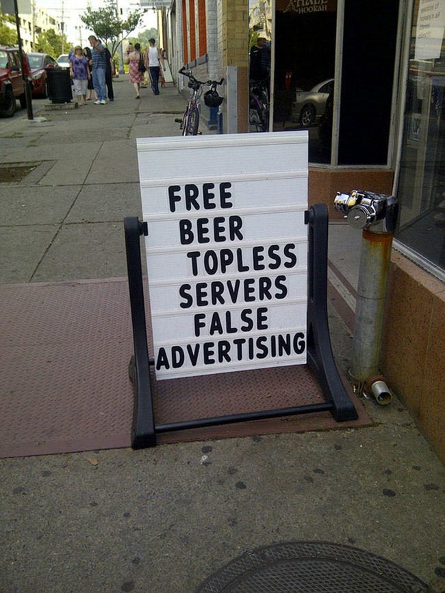 Advertising - El Hookah Free Beer Topless Servers False Advertising