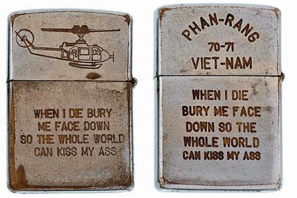 Vintage lighters from the Vietnam war