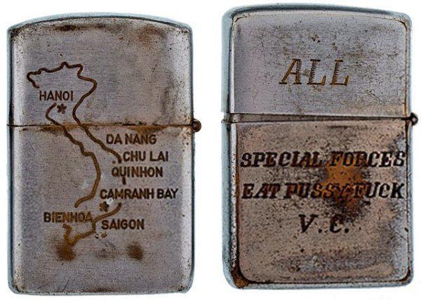 Vintage lighters from the Vietnam war