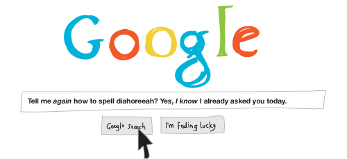 Attempting to spell the word "diarrhea"
