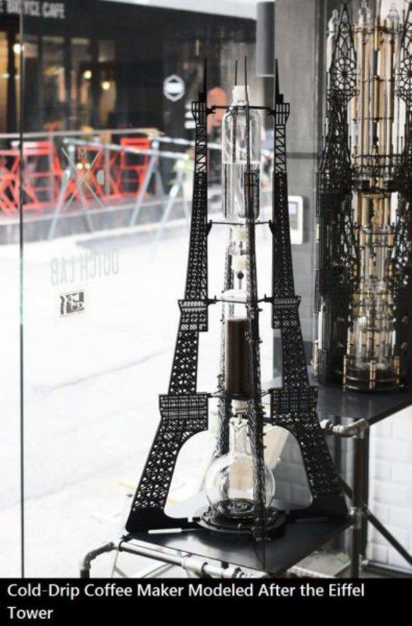 eiffel tower coffee maker - ColdDrip Coffee Maker Modeled After the Eiffel Tower