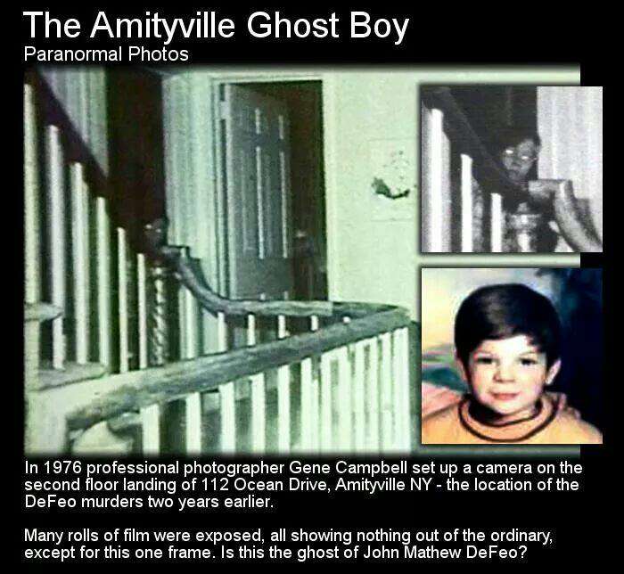 amityville ghost boy - The Amityville Ghost Boy Paranormal Photos In 1976 professional photographer Gene Campbell set up a camera on the second floor landing of 112 Ocean Drive, Amityville Ny the location of the DeFeo murders two years earlier. Many rolls