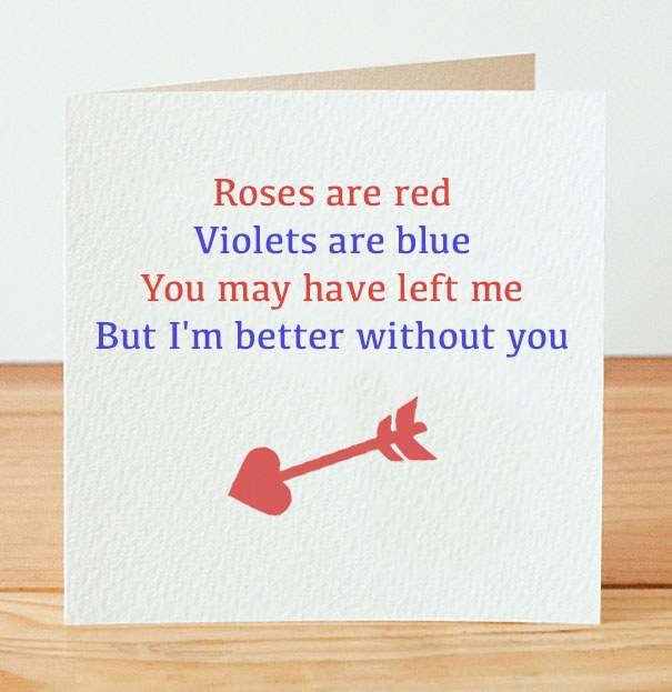 Valentine cards for your ex