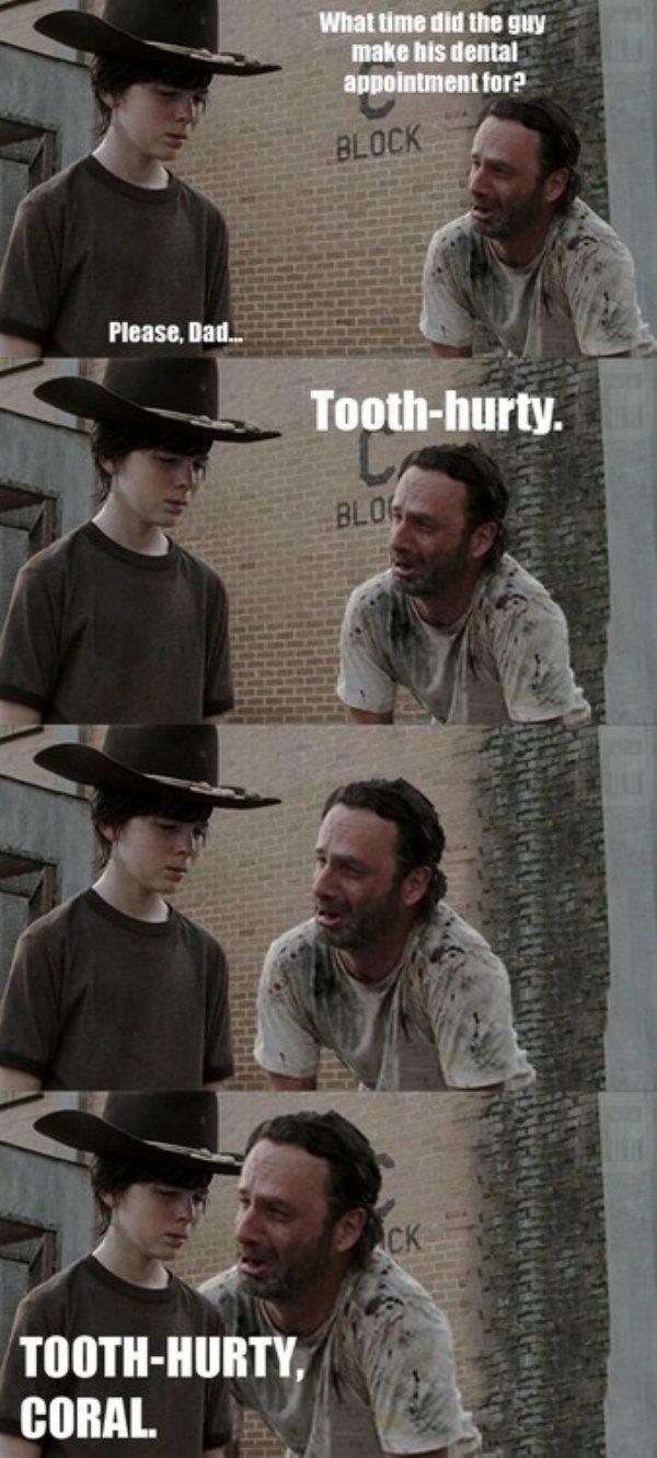 Rick Grimes from The Walking Dead tells the best dad jokes