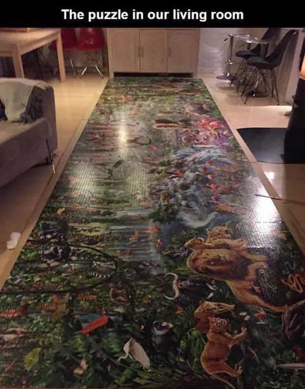 Ever wonder what a 36,000 piece puzzle looks like put together