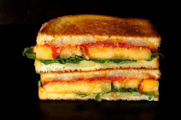 Melon and Chorizo-Manchego Grilled Cheese