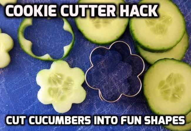 vegetable - Cookie Cutter Hack Cut Cucumbers Into Fun Shapes