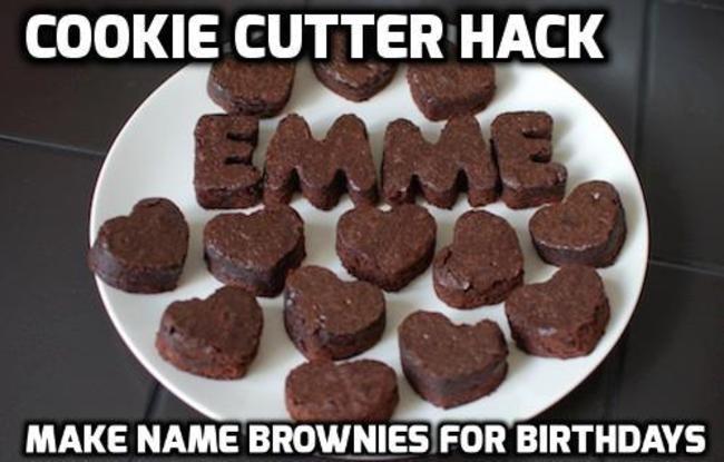 chocolate - Cookie Cutter Hack Make Name Brownies For Birthdays