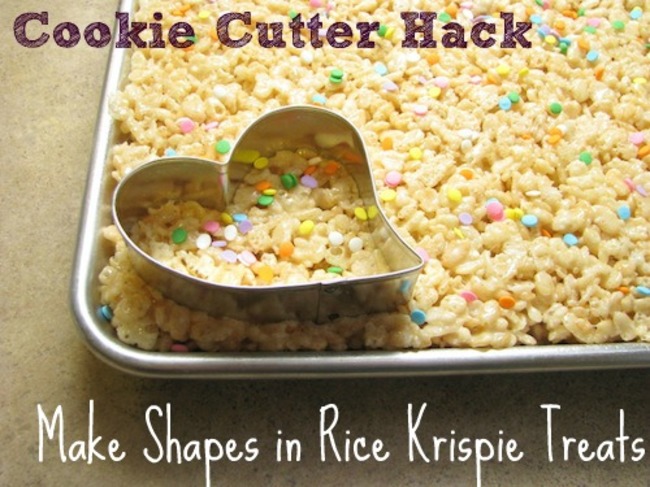 easy rice krispies treats - Cookie Cutter Hack, Make Shapes in Rice Krispie Treats