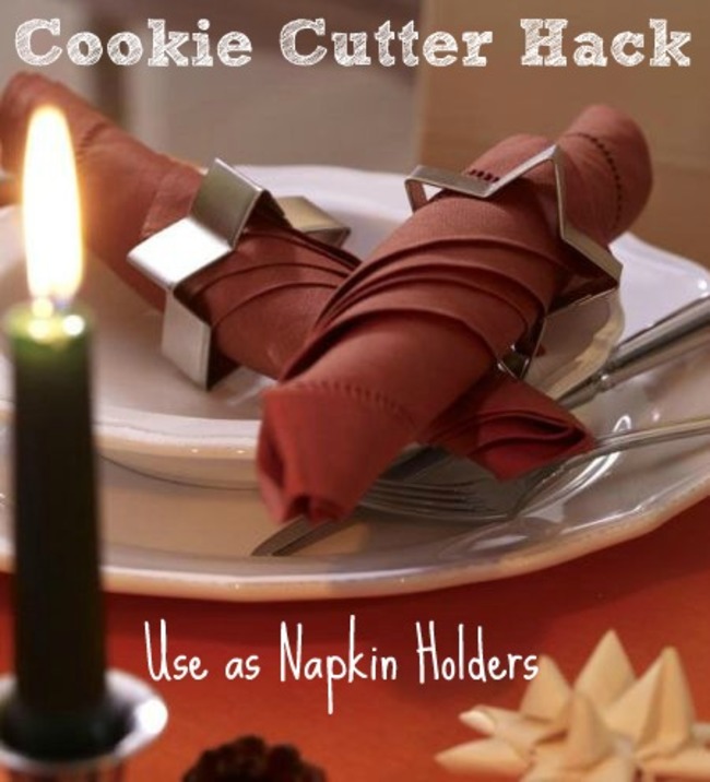 cookie cutter napkin holders - Cookie Cutter Hack Use as Napkin Holders