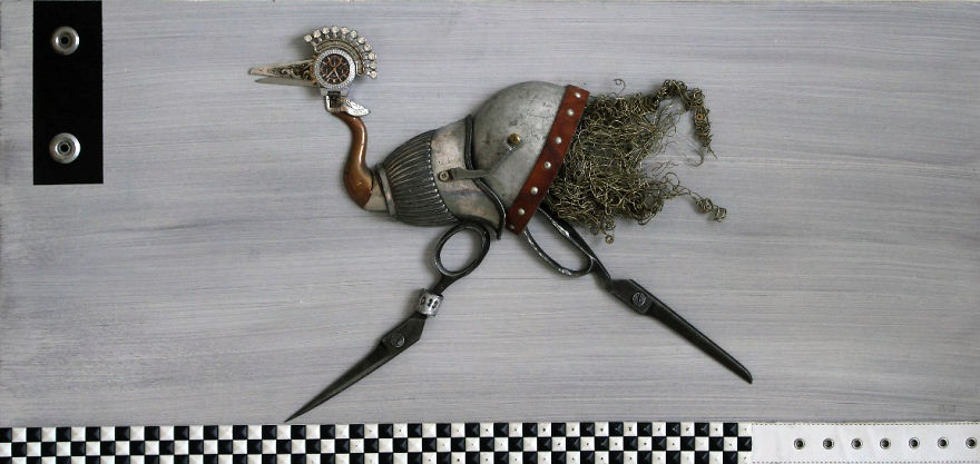 Lithuanian Artist Creates Steampunk Art from Metal Parts