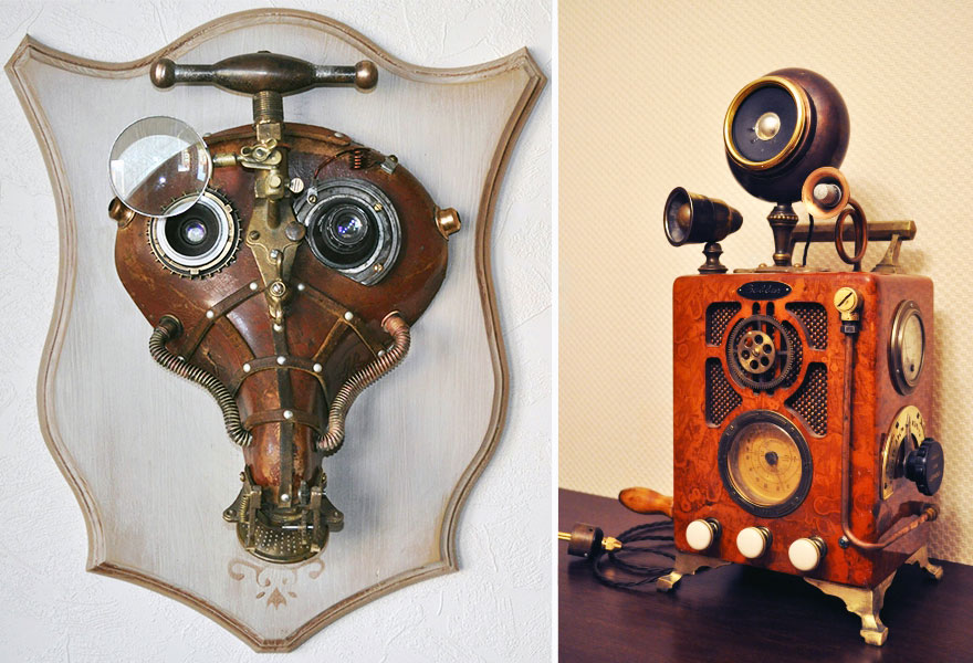 Lithuanian Artist Creates Steampunk Art from Metal Parts
