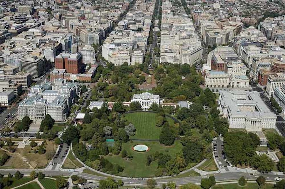aerial view of the white house