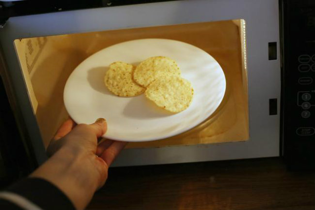 Revive stale crackers and chips by zapping in the microwave. Works in the real oven too.