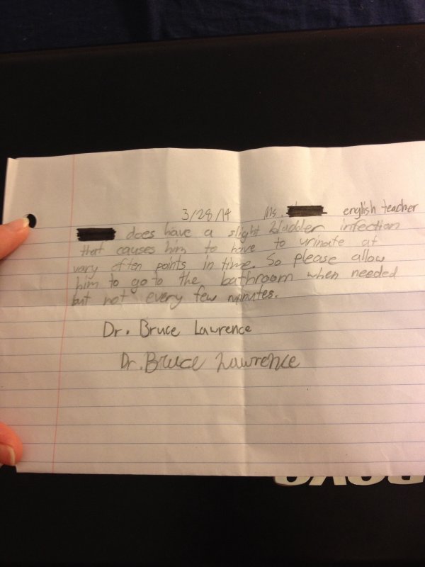 20 Weirdest Classroom Notes Teachers Ever Got Their Hands On