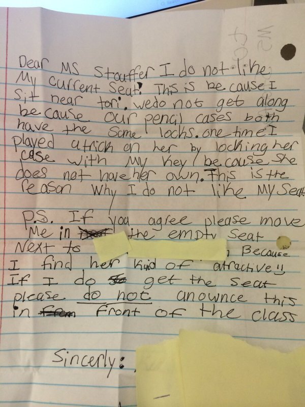 20 Weirdest Classroom Notes Teachers Ever Got Their Hands On