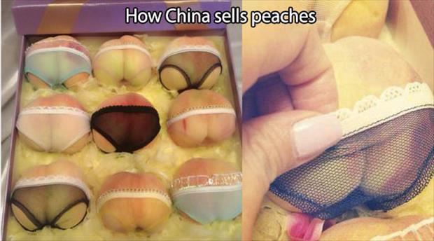 china weird facts - How China sells peaches