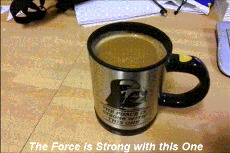 strong coffee animated gif - The Force is Strong with this One