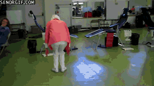 old lady working out gif