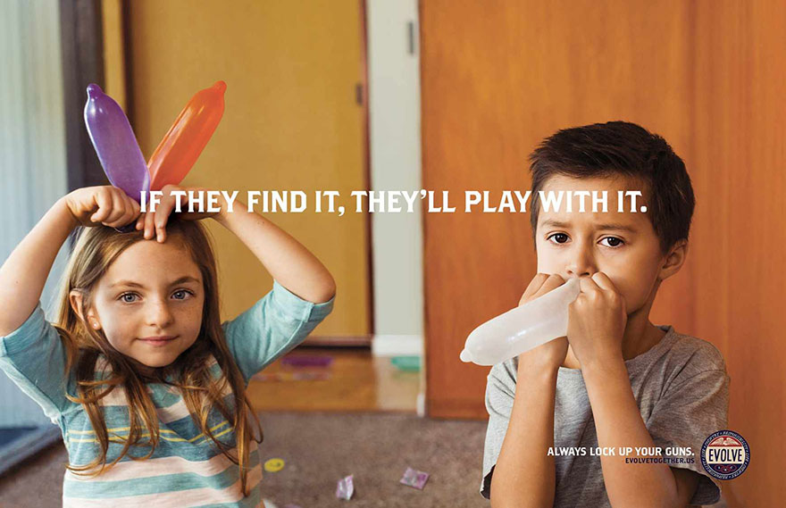 Funny Ad Campaign Uses Dildos & Condoms To Promote Gun Safety