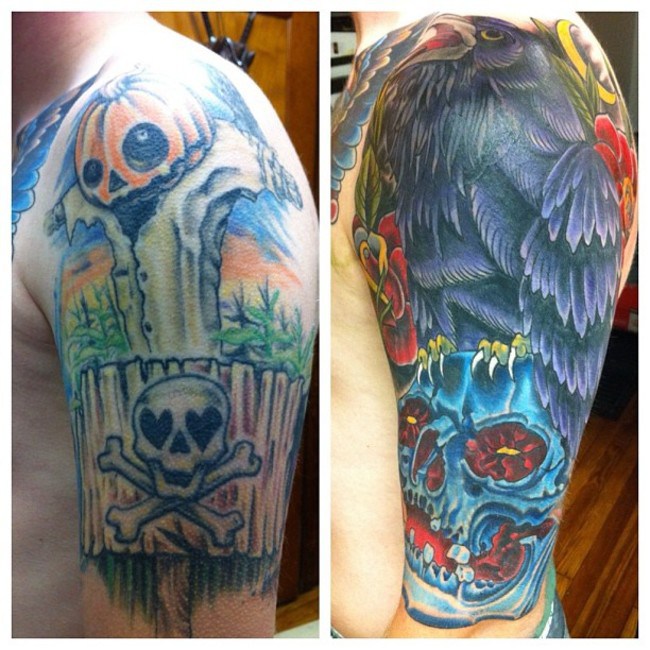 cool tattoo best tattoo cover ups before and after