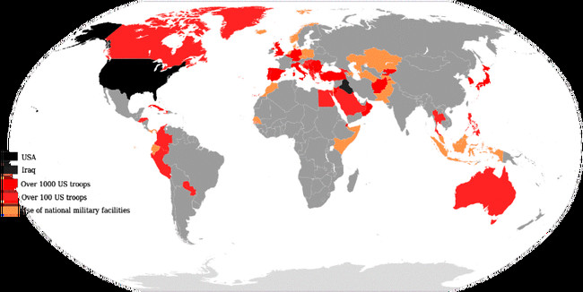 Deployment Of American Troops By Country.
