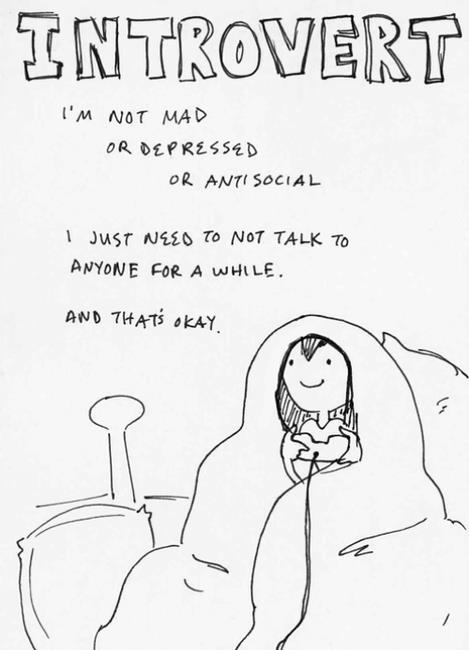 18 Illustrations That Capture What It's Like to Be an Introvert