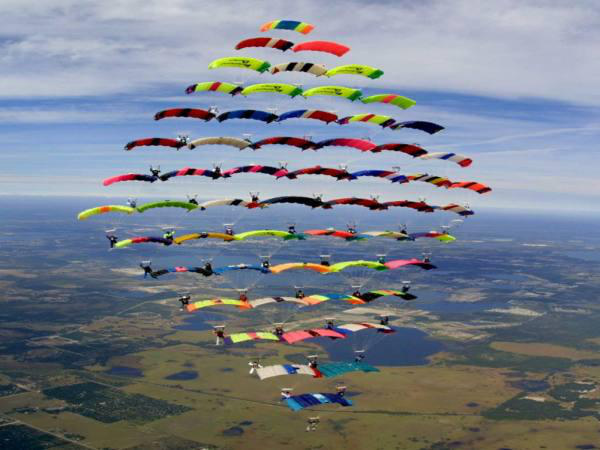 25 people looking hilarious while skydiving