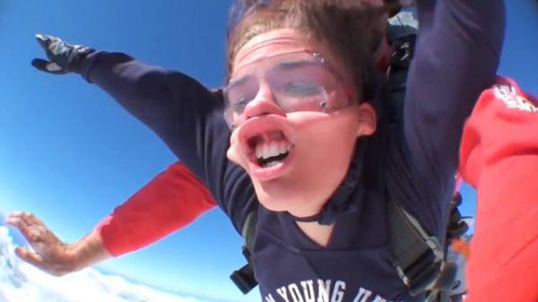 25 people looking hilarious while skydiving