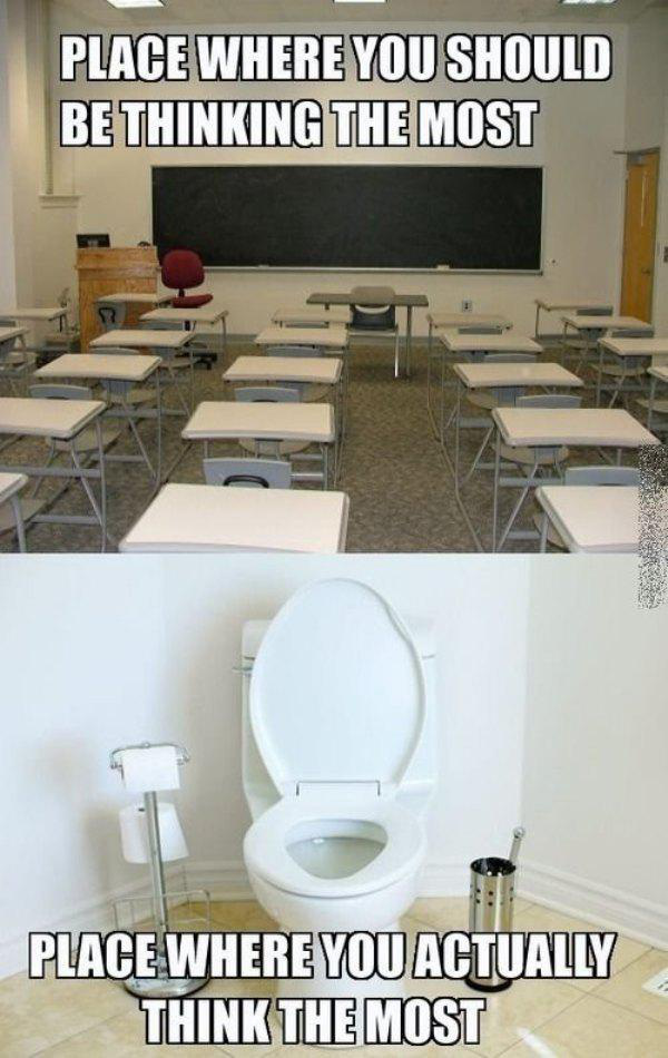 toilet throne meme - Place Where You Should Be Thinking The Most Place Where You Actually Think The Most