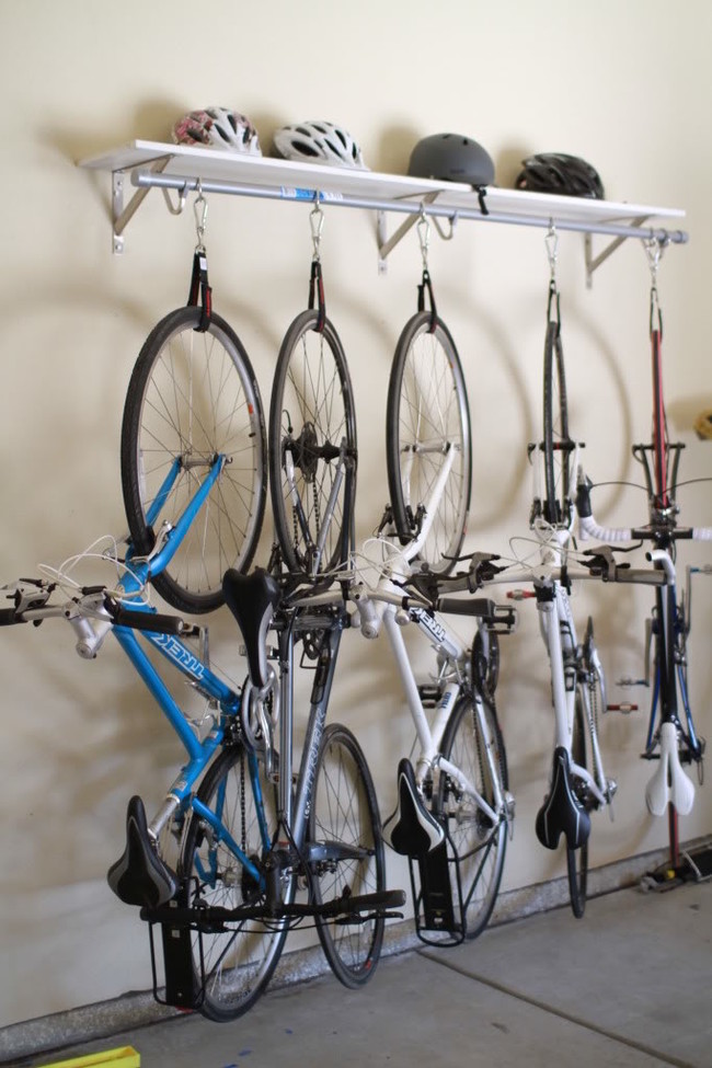 Make a custom bike rack that is guaranteed to save space.