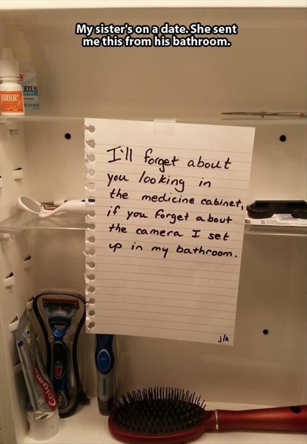 20 clever notes found in the bathroom