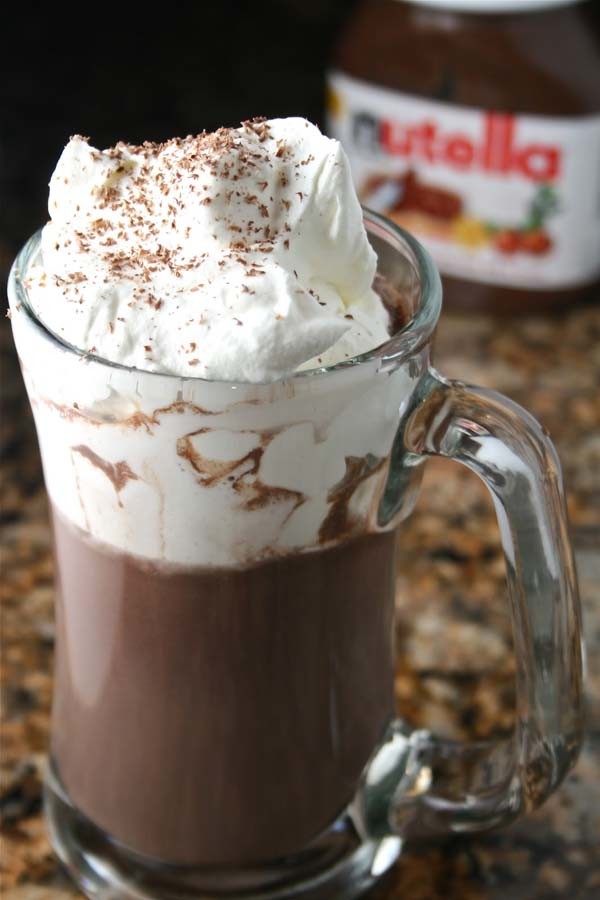 Stir some Nutella into piping hot chocolate.