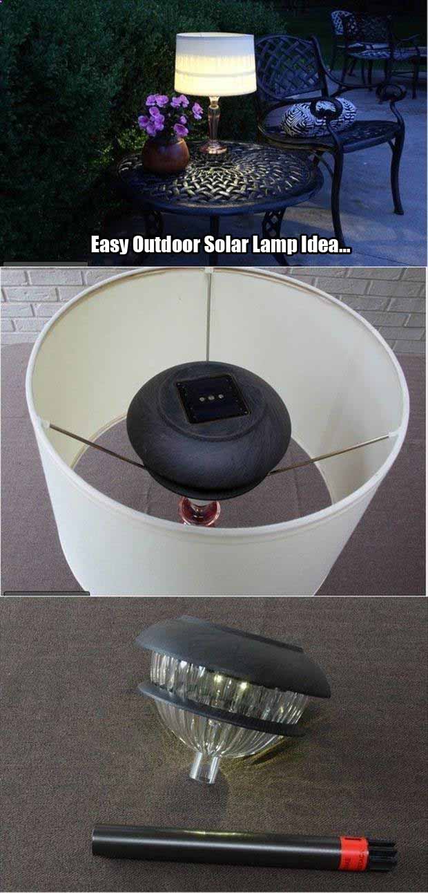 genius idea Landscape lighting - Easy Outdoor Solar Lamp Idea...