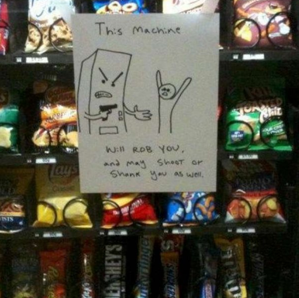 15 Notes That Were Actually Found on Vending Machines
