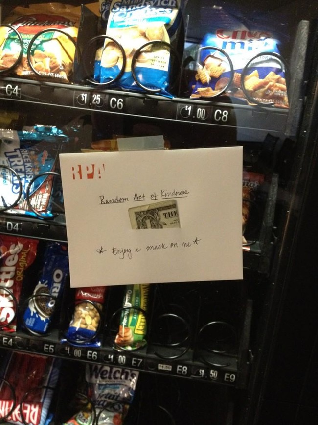 This free snack was certainly a nice surprise for someone having a rough day.