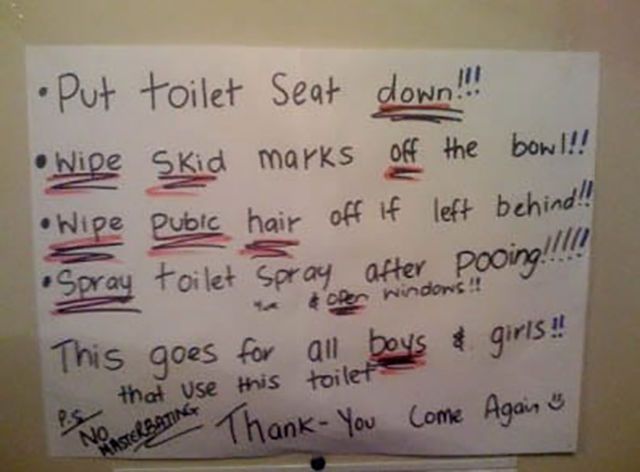 26 Hilariously Passive-Aggressive Notes Left by Roommates