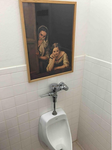 12 funny things spotted in the men's room