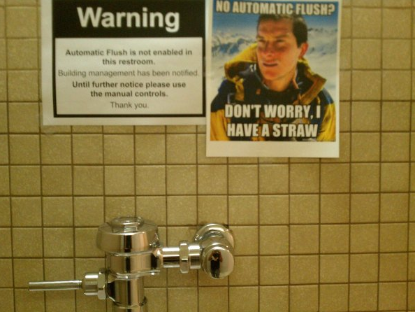 12 funny things spotted in the men's room