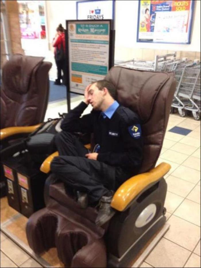 30 people taking naps in the strangest places