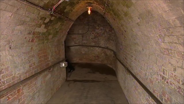 The tunnels were used throughout history for different purposes. Most recently, they were prepped for the worst during both WWII and the Cold War, just in case nearby townspeople needed to evacuate.