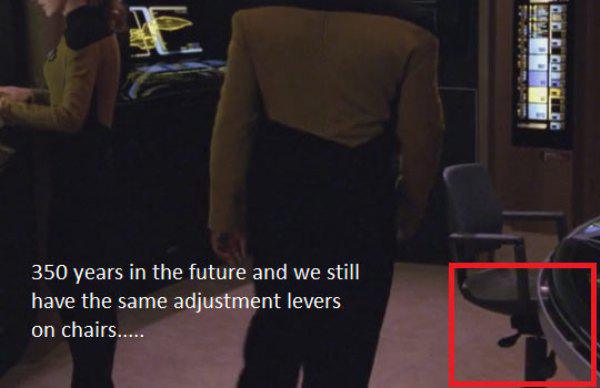 shoulder - 350 years in the future and we still have the same adjustment levers on chairs...