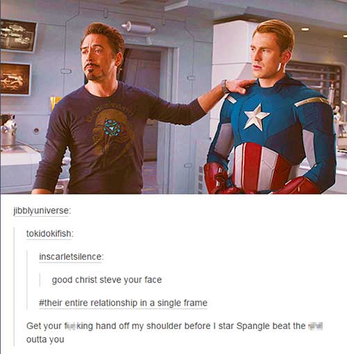 tumblr - cards against humanity avengers - Jibblyuniverse tokidokifish inscarletsilence good christ steve your face entire relationship in a single frame Get your fuking hand off my shoulder before I star Spangle beat the outta you