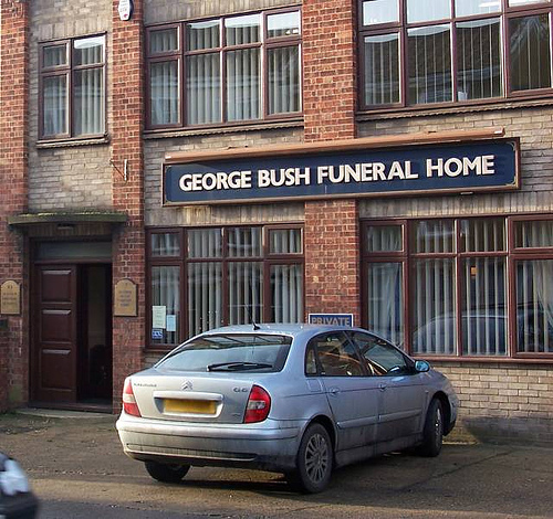 funny mortuary - George Bush Funeral Home Private