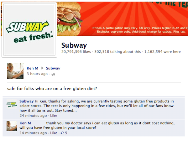 troll ken m facebook troll - Subway Prices & participation may vary. Us only. Prices higher in Ak and H Excludes supreme subs. Additional charge for extras. Plus tax. eat fresh Subway 20,791,396 . 302,518 talking about this. 1,162,594 were here Ken M Subw