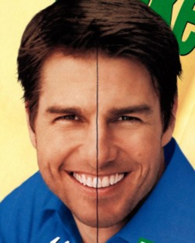 Tom Cruise has off-center teeth.