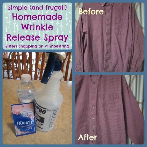 Stain - Refe Simple and frugal! Homemade Wrinkle Release Spray Sisters Shopping on a Shoestring Downy tay After
