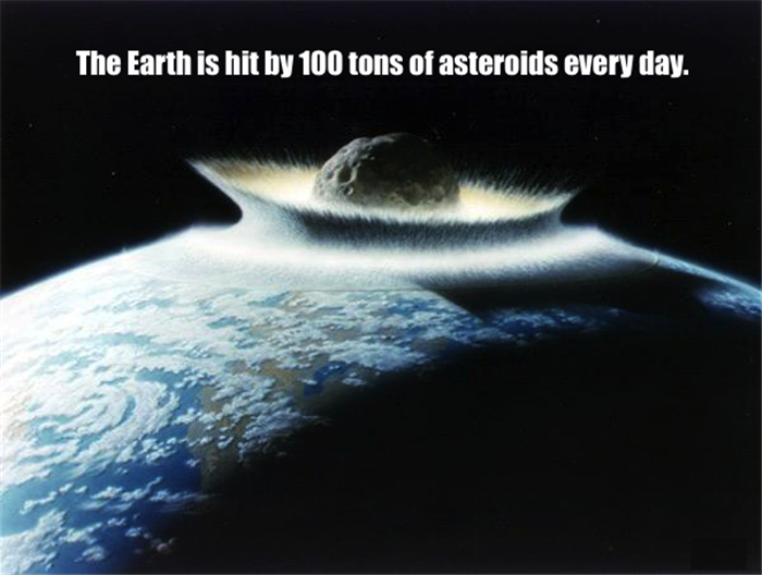 asteroid apophis - The Earth is hit by 100 tons of asteroids every day.