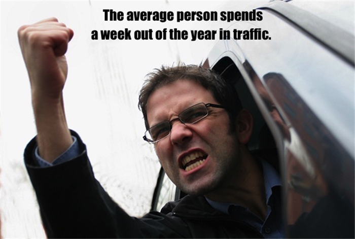 eyewear - The average person spends a week out of the year in traffic.